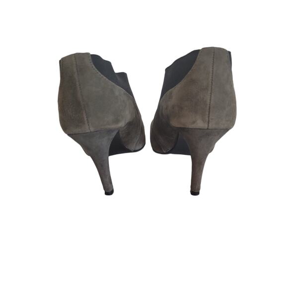 Apt. 9 Women's Olive Grey Suede Leather High Heeled Ankle Bootie Size 8 - Picture 5 of 6